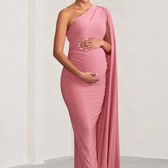NWT Club L London AMARYLLIS  Blush Pink Maternity Dress - Picture 1 of 3